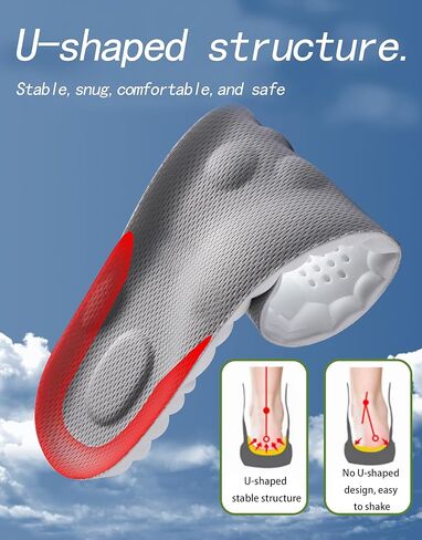 2 Pair Memory Foam 4D Cloud-Like Comfort Insoles for Men Women -Soft Cushioning Trimmable Insole with Arch Support for Foot Pain Relief and Comfort Massage Fatigue Reduction Black 28.5CM in Saudi Arabia