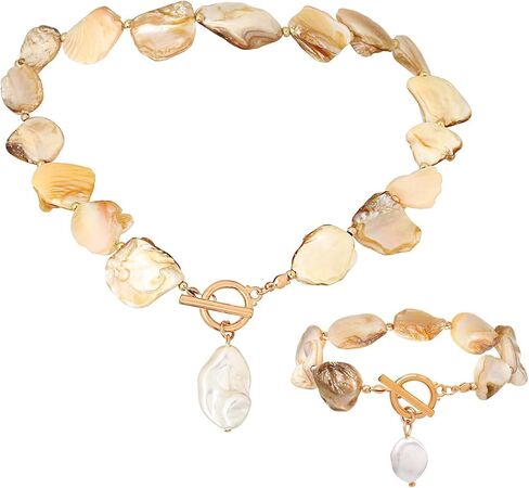 Navoky Seashell Starfish Choker Necklace Sea Shell Summer Necklaces Bracelet Vacation Beach Jewelry Accessories for Women in Saudi Arabia