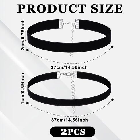 2 Pcs Black Choker Necklace, Gothic Velvet Choker Necklaces Adjustable Gothic Chokers 90s Goth Chokerss Necklace Black Velvet Witch Chokers for Valentines Birthday Halloween Cosplay in Saudi Arabia