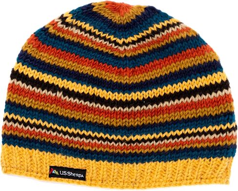 Khumjung Hat - Hand Knit 100% Wool Beanie Sherpa Fleece Lined in Saudi Arabia