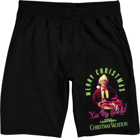 National Lampoon’s Christmas Vacation Clark Merry Christmas Men’s Black Sleep Pajama Shorts in Saudi Arabia
