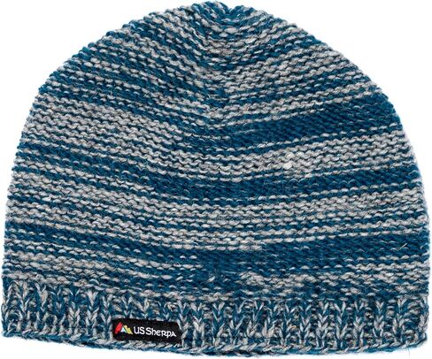 Khumjung Hat - Hand Knit 100% Wool Beanie Sherpa Fleece Lined in Saudi Arabia