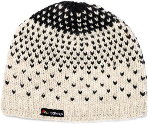 Khumjung Hat - Hand Knit 100% Wool Beanie Sherpa Fleece Lined in Saudi Arabia