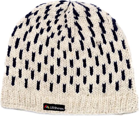 Khumjung Hat - Hand Knit 100% Wool Beanie Sherpa Fleece Lined in Saudi Arabia