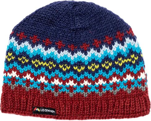 Khumjung Hat - Hand Knit 100% Wool Beanie Sherpa Fleece Lined in Saudi Arabia