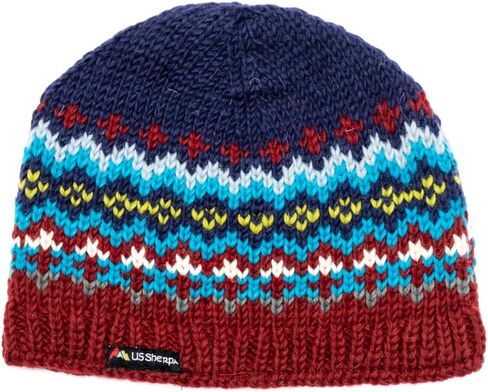 Khumjung Hat - Hand Knit 100% Wool Beanie Sherpa Fleece Lined in Saudi Arabia