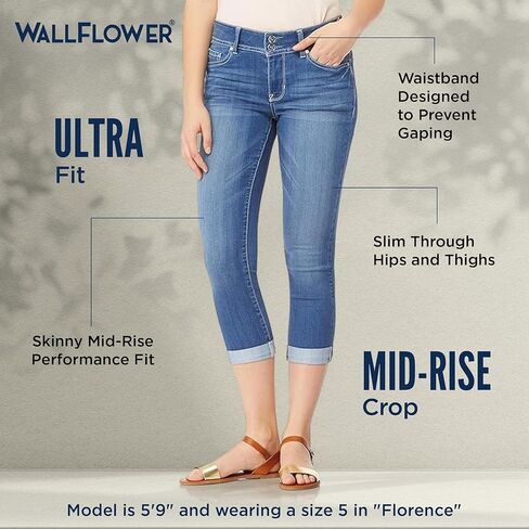 WallFlower Womens Ultra Crop Mid-Rise Insta Soft Juniors (Standard and Plus) in Saudi Arabia