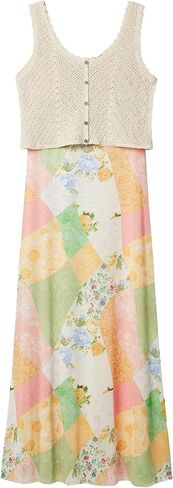 Desigual Women's Short Dress with Illustrated Flowers in Saudi Arabia