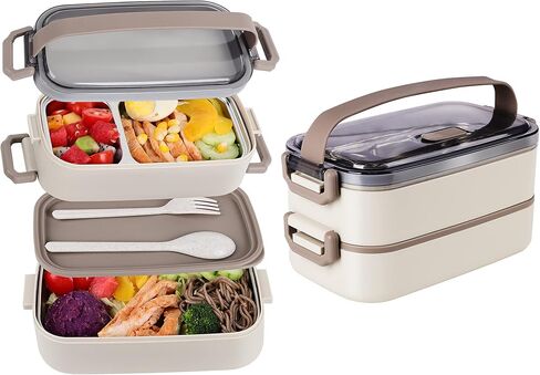 Stainless Steel Bento Box for Adults&Kids,Japanese Leakproof Lunch Box Divided Food Meal Storage Containers Set Stackable 2 Layer for Children School Picnic Green in Saudi Arabia