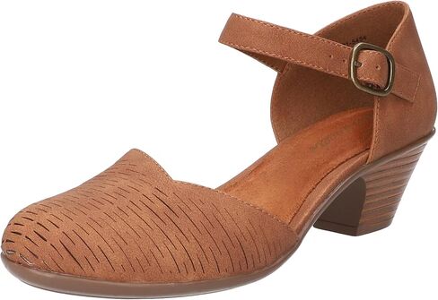 Easy Street Women's Justina Heeled Sandal, Tan, 6.5 Wide in Saudi Arabia