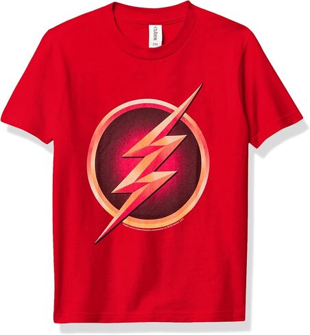 تيشيرت WARNER BROS Flash Tv Logo للأولاد بطاقم صلب ممتاز in Kuwait