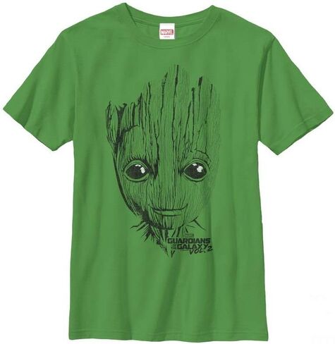 Fifth Sun Marvel Universe Groot Lines Boy's Solid Crew Tee in Saudi Arabia