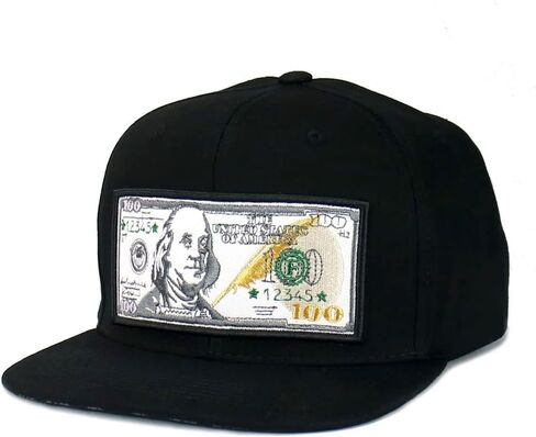 قبعة المال مائة دولار المطرزة Snapback قبعة بيسبول مسطحة in Kuwait
