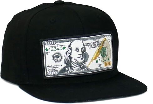 قبعة المال مائة دولار المطرزة Snapback قبعة بيسبول مسطحة in Kuwait
