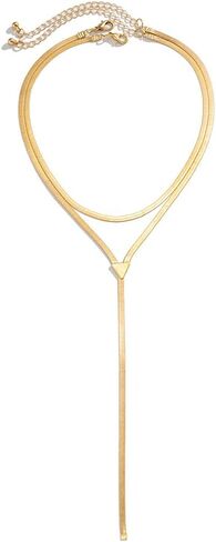 Y2K Gold Layered Choker Necklace for Women Trendy, Statement Long Tassel Snake Chain Y Necklace Vintage Minimalist Prom Party Jewelry Accessories Gift in Saudi Arabia