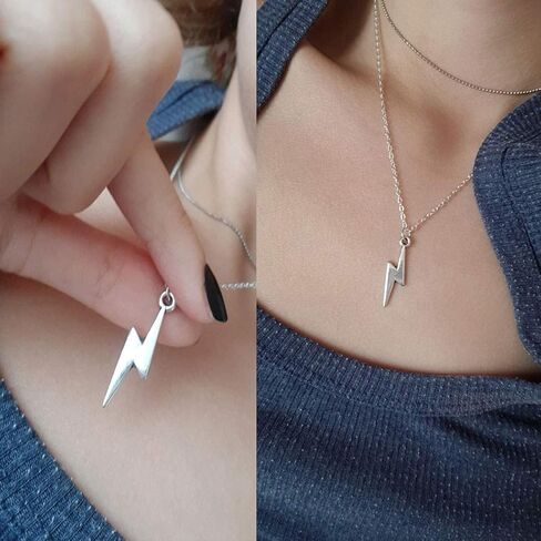 Artmiss Lightning Bolt Pendant Necklace Women Simple Charm Bar Choker Chain Jewelry for Women in Saudi Arabia