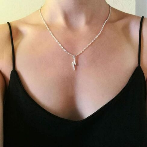 Artmiss Lightning Bolt Pendant Necklace Women Simple Charm Bar Choker Chain Jewelry for Women in Saudi Arabia