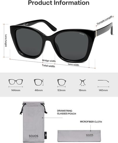 SOJOS Vintage Oversized Cateye Sunglasses Womens UV400 Large Designer Shades Lentes De Sol Para Mujer SJ2634 in Saudi Arabia