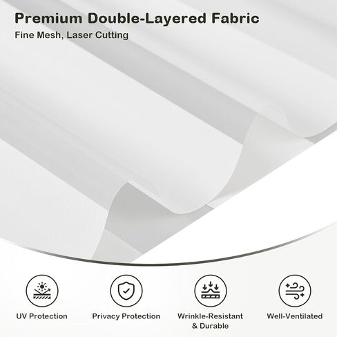 Cordless Zebra Blinds for Windows,Free-Stop Roller Zebra Shades,Light Filtering Blinds for Indoor windows with Upgraded Cassette,Pull Down Privacy Window Shades for Home (34" W x 72" H, White) in Saudi Arabia