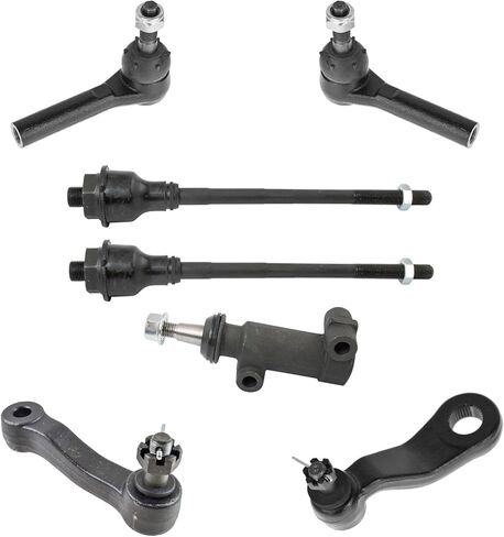 TRQ Front Steering Kit Idler Arm Arm Bracket Armbly Pitman Arm Tie Rod متوافق مع 01-12 Chevrolet GMC 03-07 Hummer in Saudi Arabia