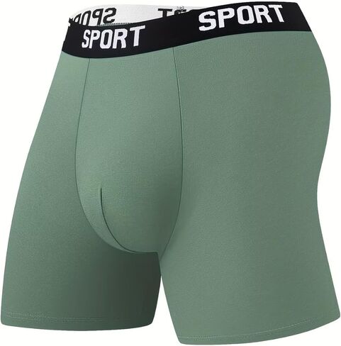 5PCS Men's Solid-Colored Underwear With Breathable, Quick-Dry Elastic Waistband, Suitable For Daily Wear And Sports Fitness. in Saudi Arabia