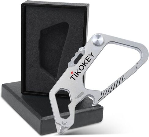 Titanium Carabiner Keychain, Quick Release Key Holder with Key Ring, EDC Multi-Tool Opener (Titanium A2) in Saudi Arabia