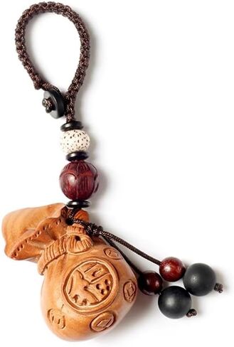 Car Keychain Keychain Car Bag Ornaments Wooden Wallet Key Pendant Good Luck in Saudi Arabia