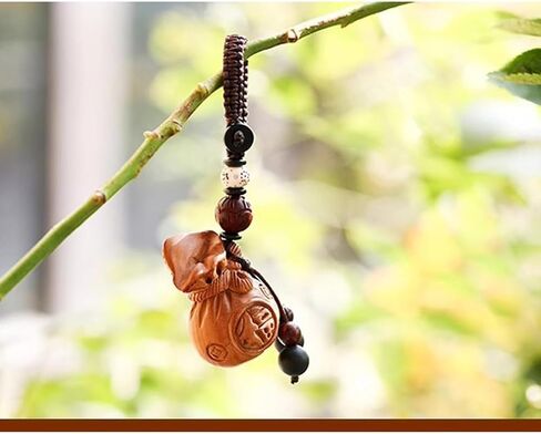 Car Keychain Keychain Car Bag Ornaments Wooden Wallet Key Pendant Good Luck in Saudi Arabia