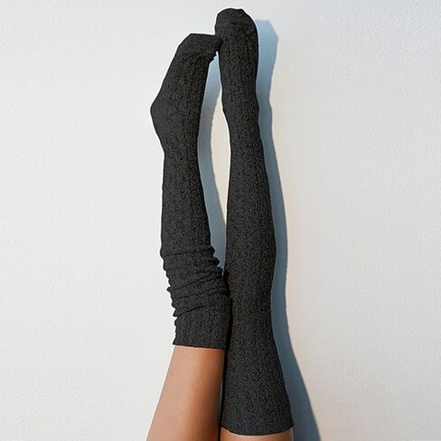 Cozy Thigh High Socks for Women, Over the Knee Socks Soft Stretchy Over-the-Knee Warm Stockings, Elegant Textured Design in Saudi Arabia