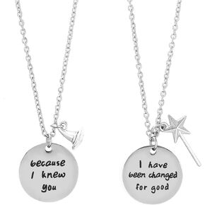 قلادة BFF لأزياء الساحرة التنكرية - 2 قلادة مطابقة للصداقة إكسسوارات مجوهرات الهالوين - أشياء هدية للحفلات لأفضل صديق (أ) in Kuwait