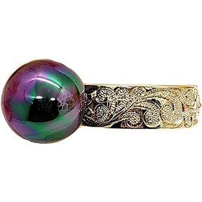 6mm Hawaiian Black Pearl Ring in Saudi Arabia