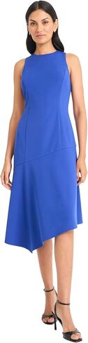 Maggy London Women's Elegant Scuba Crepe Sleeveless Asymmetrical Midi A-line Cocktail Party Dress in Saudi Arabia