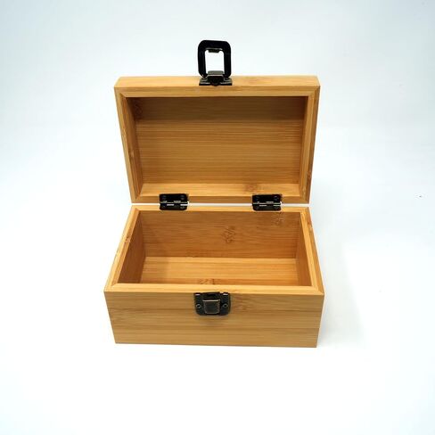 Bamboo Wooden Keepsake Memory Box Organizer, Decorative Storage Case with Hinged Lid (Christmas Snowman) in Saudi Arabia