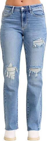 Judy Blue Womens Jeans - Mid Rise 90's Straight in Saudi Arabia