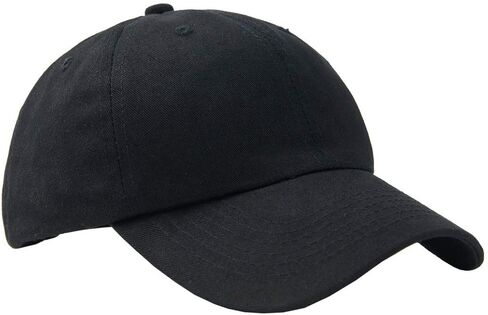 Hats for Men Classic Low Profile Adjustable Strapback Cotton Dad Hats Baseball Caps for Men and Women Black in Saudi Arabia