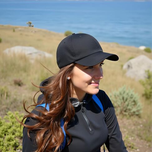 Hats for Men Classic Low Profile Adjustable Strapback Cotton Dad Hats Baseball Caps for Men and Women Black in Saudi Arabia