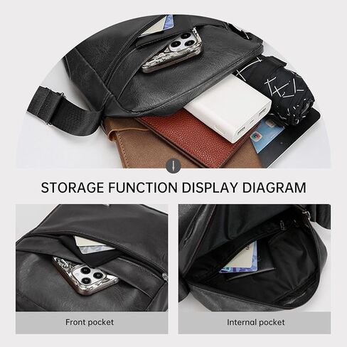 Small Mens Crossbody Sling Bag Classic Shoulder Handbags for Men Outdoors Daypacks in Saudi Arabia