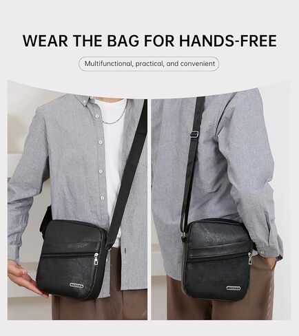 Small Mens Crossbody Sling Bag Classic Shoulder Handbags for Men Outdoors Daypacks in Saudi Arabia