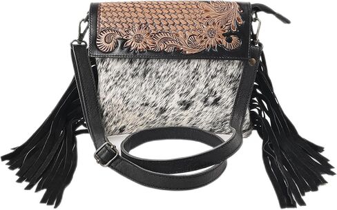 Merbaa Women Natural Cowhide Leather Hand Bag With Adjustable Detachable Strap Leather Massenger Handbag Purse Sling Bag in Saudi Arabia