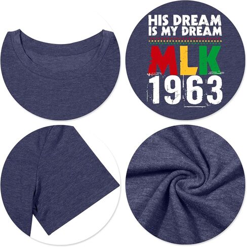 Martin Luther King Shirt for Women: MLK Day 1963 T-Shirt His Dream is My Dream tee Black History Month African American Top in Saudi Arabia