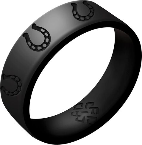Knot Theory Horse Silicone Ring Men and Women Dual Layer Breathable Comfort Fit Wedding Engagement Band in Saudi Arabia