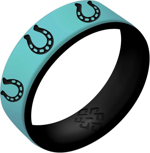 Knot Theory Horse Silicone Ring Men and Women Dual Layer Breathable Comfort Fit Wedding Engagement Band in Saudi Arabia
