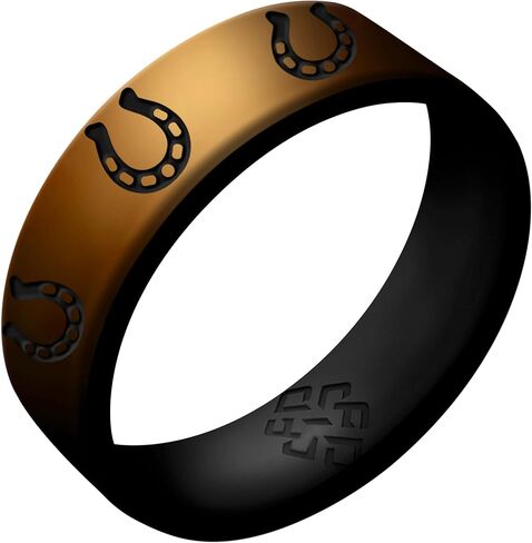 Knot Theory Horse Silicone Ring Men and Women Dual Layer Breathable Comfort Fit Wedding Engagement Band in Saudi Arabia