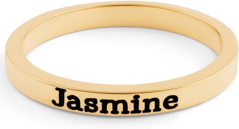 CAITLYNMINIMALIST 18K الذهب والفضة الاسترليني والذهب الوردي رسالة شخصية اسم رقيقة خاتم ذهبي مخصص هدية للأم in Kuwait