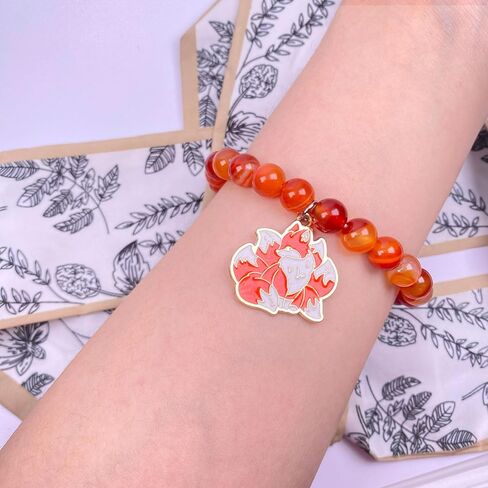 Fox Gifts Fox Charm Bracelet Agate Jewelry for Women Fox Granddaughter Daughter Niece Birthday Gifts in Kuwait