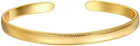 CAITLYNMINIMALIST 18K مطلية بالذهب الفضة المفتوحة الإسورة الكفة العصرية التراص سوار هدية للنساء in Saudi Arabia
