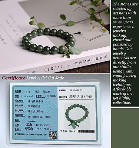 Lucky Bracelet, Feng Shui Bracelet,Jade Bracelet Feng Shui Pi Xiu Wealth Bracelet 7A Fei Cui Jade Bangle Green Chakra Crystal Bracelet Pi Yao Lucky Charm Talisman Amulet for Love Money Luck Warding-of in Saudi Arabia