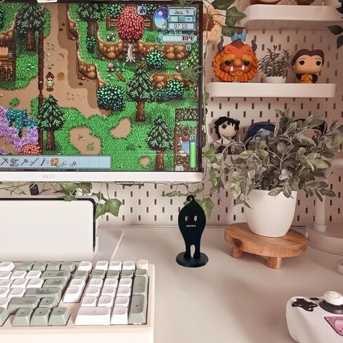 تمثال Krobus - ديكور مكتب مستوحى من Stardew Valley للاعبين وهواة الجمع - تمثال شخصية ظل مطبوعة ثلاثية الأبعاد لطيف - هدية ديكور غرفة الألعاب العبقري غريب الأطوار للمكتب وغرفة النوم وعرض الرف in Kuwait