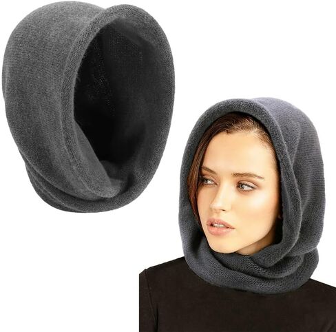 Winter Balaclava,Warm Beanie Hat Unisex Hooded Scarf Ear Protection Cap Windproof Knit Neck Warmer Balaclava in Saudi Arabia