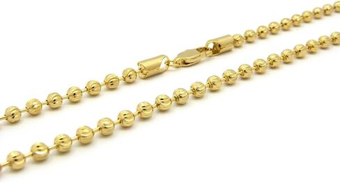 Fashion 21 Hip Hop Moon Cut 4mm 24", 4mm 30" Ball Chain in Gold Tone (2 XGC1 in Saudi Arabia